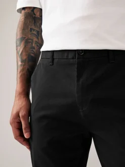 Broeken En Chino's*Next Zwart - Strakke Pasvorm - Stretchy chino