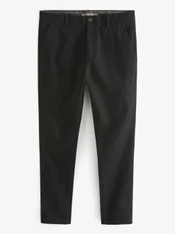 Broeken En Chino's*Next Zwart - Strakke Pasvorm - Stretchy chino
