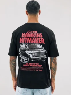 T-Shirts En Hemden*Next Zwart - Stranger Things Graphic Print T-Shirt