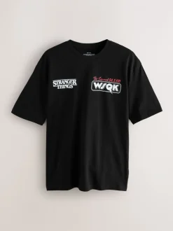 T-Shirts En Hemden*Next Zwart - Stranger Things Graphic Print T-Shirt