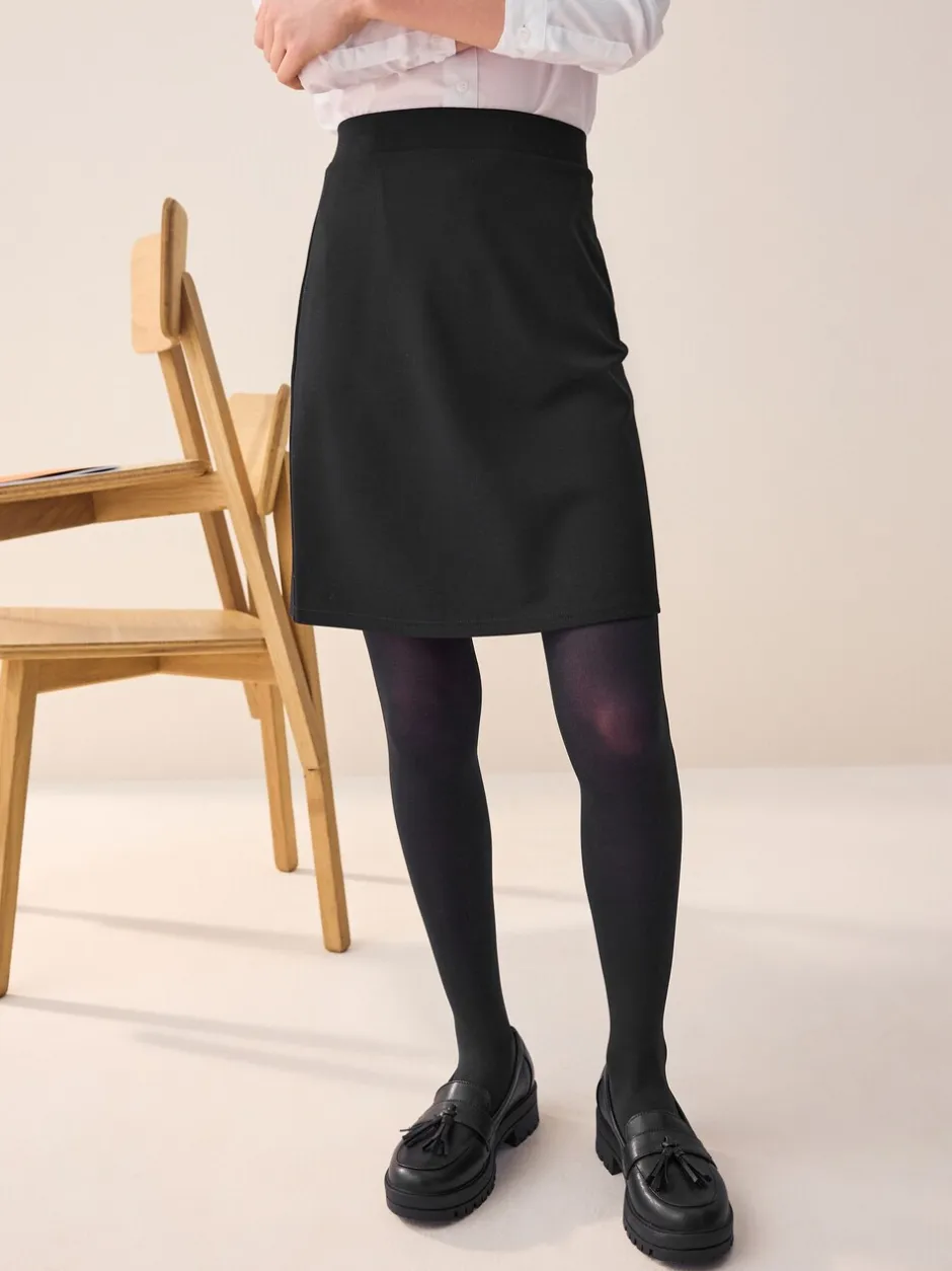 Shorts En Rokken*Next Zwart - Stretchkokerrok van jersey met elastische taille voor senioren (9-18jr)