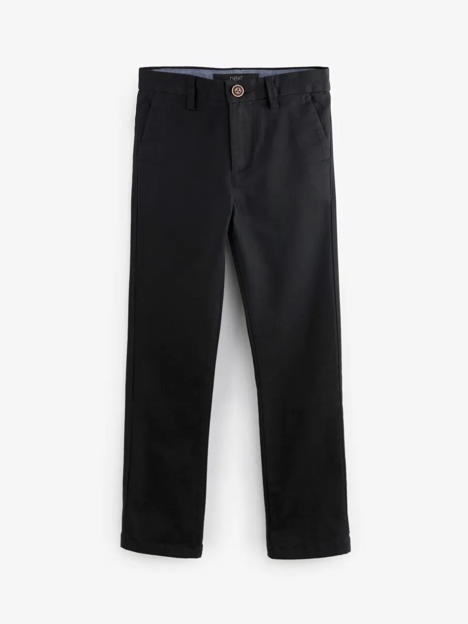 Schoolkleding|Broeken En Chino's*Next Zwart - Stretchy chino's (3-17jr)