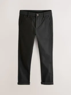 Schoolkleding|Broeken En Chino's|Next Zwart - Stretchy chino's (3-17jr)
