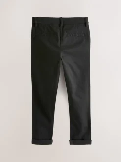 Schoolkleding|Broeken En Chino's|Next Zwart - Stretchy chino's (3-17jr)