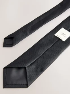 Stropdassen En Pochets|Next Zwart - Stropdas met textuur