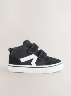 Boots*Next - Suède hoge sneakers met klittenbandsluiting Zwart