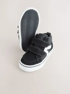 Boots*Next - Suède hoge sneakers met klittenbandsluiting Zwart