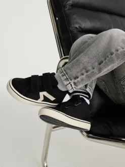 Boots*Next - Suède hoge sneakers met klittenbandsluiting Zwart