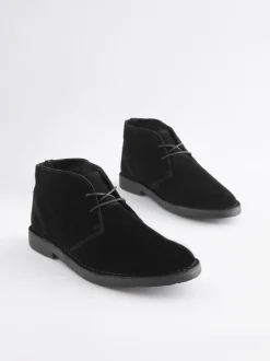 Boots|Next Zwart - Suède woestijnlaars