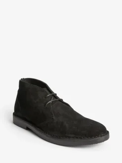 Boots|Next Zwart - Suède woestijnlaars