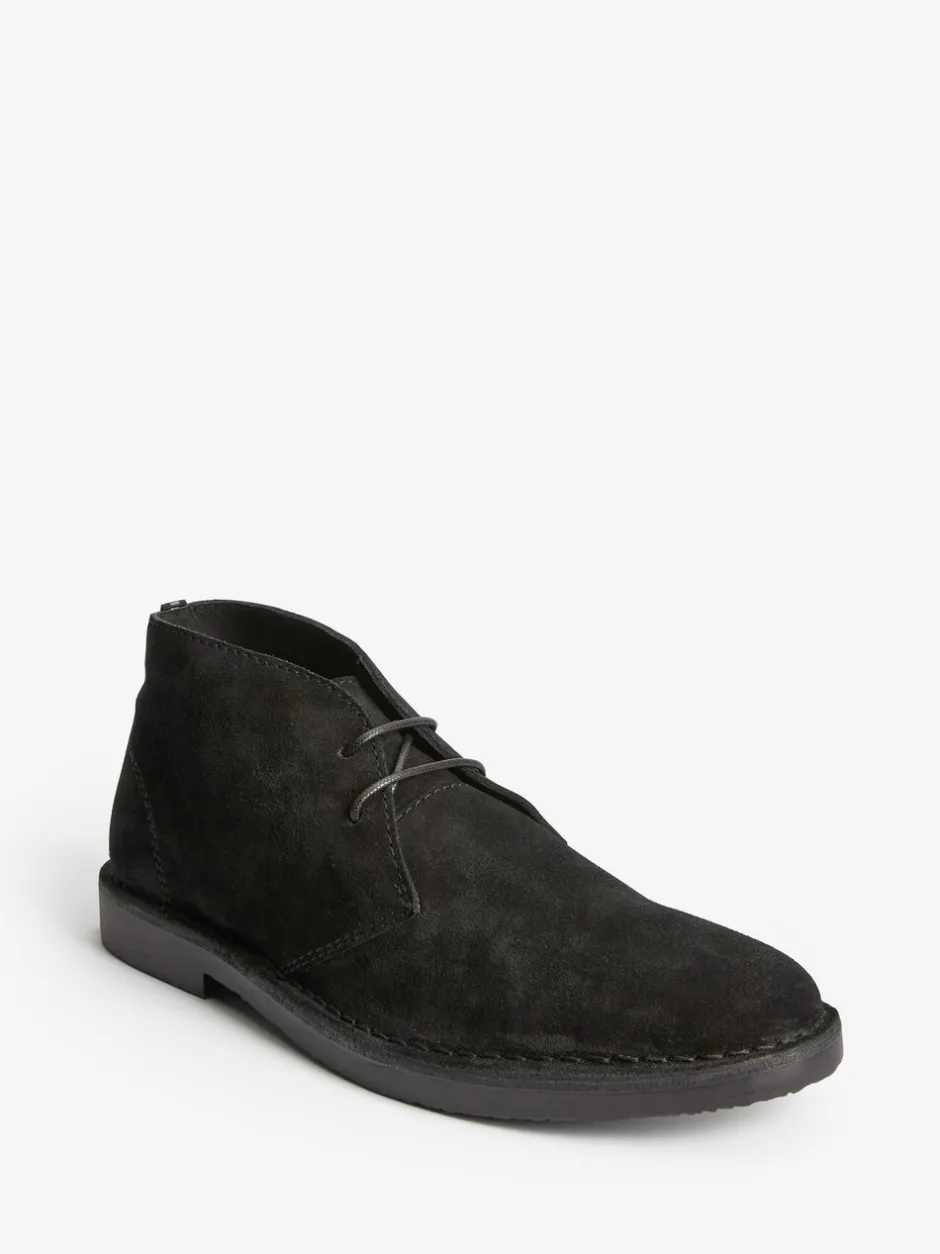 Boots|Next Zwart - Suède woestijnlaars