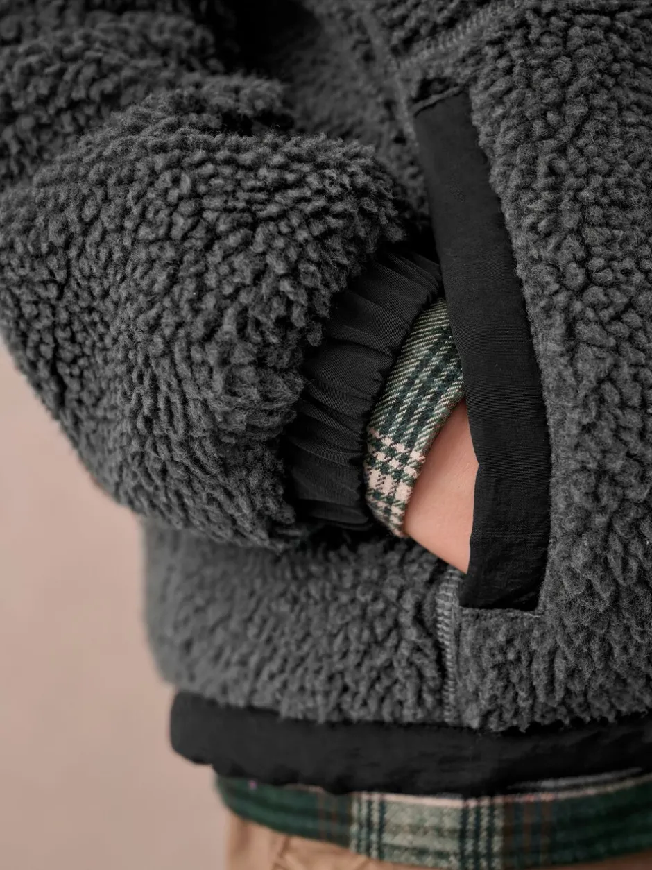 Jassen, Jacks En Kinderwagenpakjes|Schoolkleding|Superdry Zwart - - Jack met rits en borgvoering