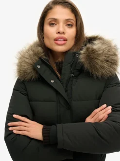 Jassen En Jacks*Superdry Zwart - Everest bomberjack met capuchon