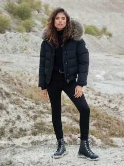 Jassen En Jacks*Superdry Zwart - Everest bomberjack met capuchon