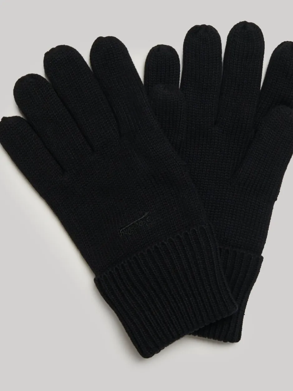 Mutsen, Sjaals En Handschoenen|Superdry - gebreide handschoenen met logo Zwart