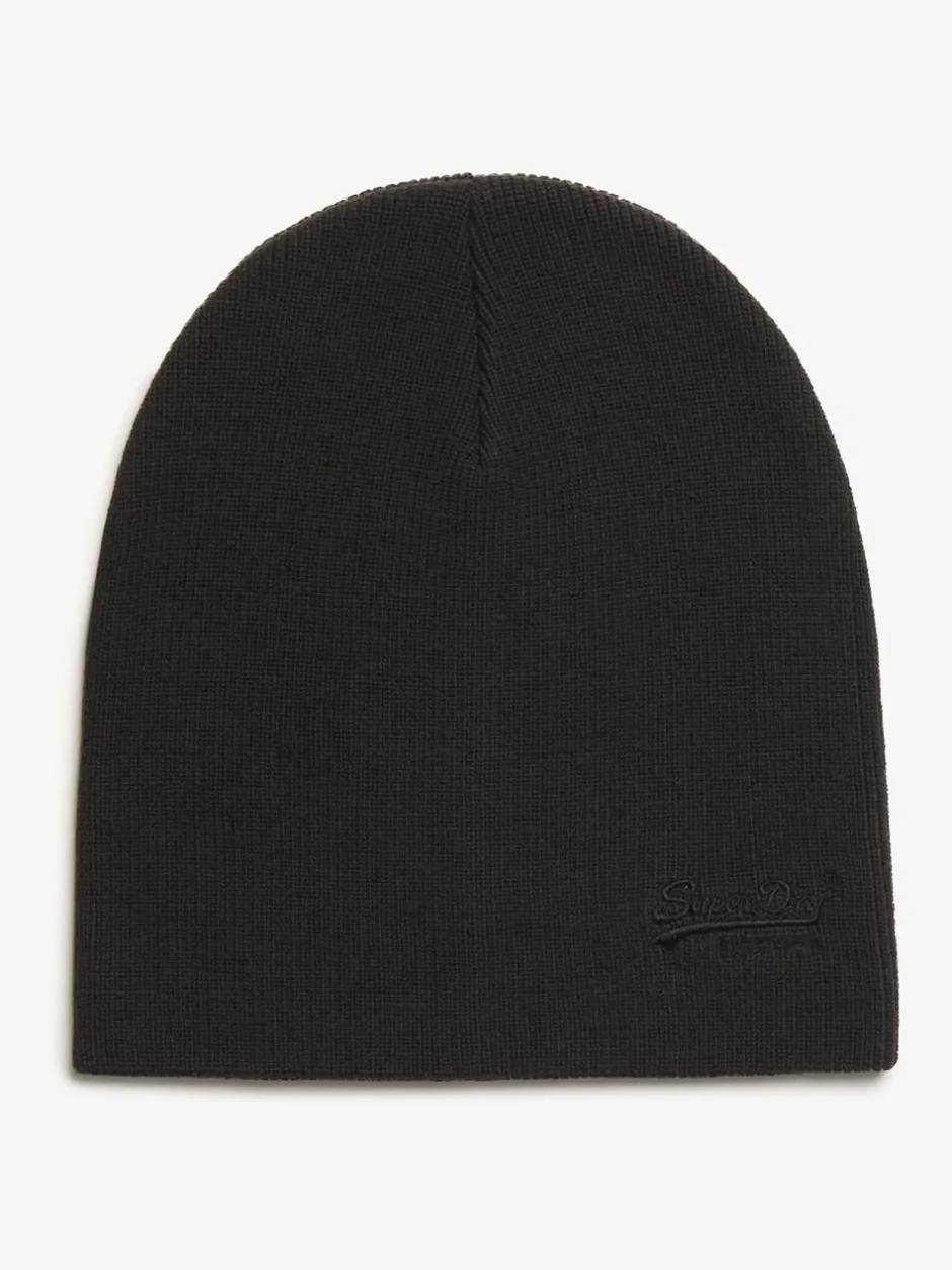 Mutsen, Sjaals En Handschoenen*Superdry - gebreide beanie-muts met Essential-logo Zwart