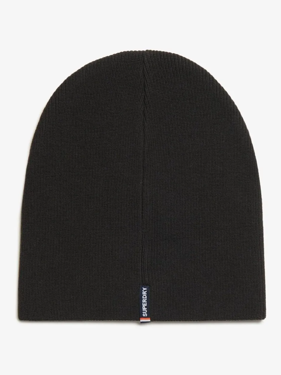Mutsen, Sjaals En Handschoenen*Superdry - gebreide beanie-muts met Essential-logo Zwart