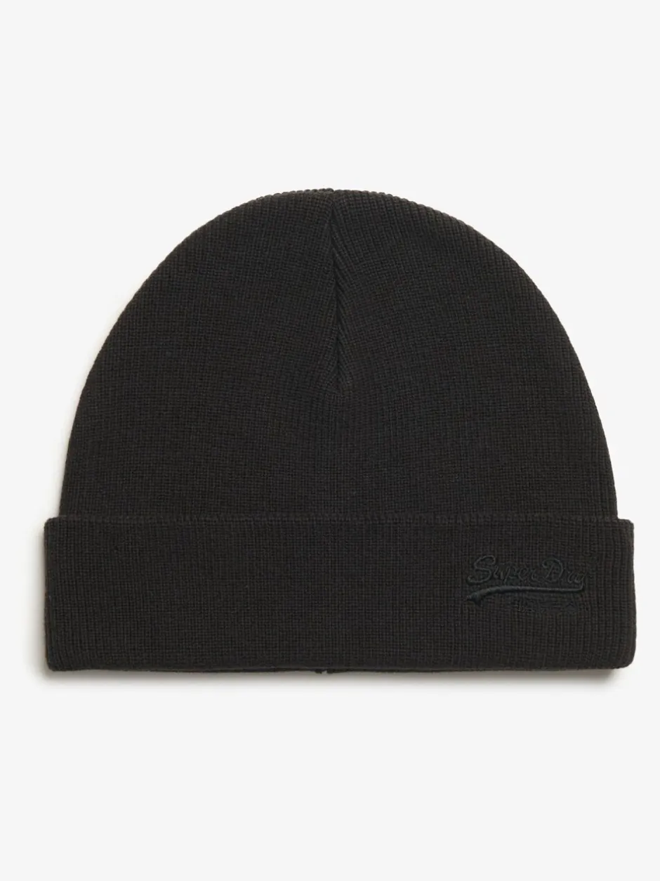 Mutsen, Sjaals En Handschoenen*Superdry - gebreide beanie-muts met Essential-logo Zwart