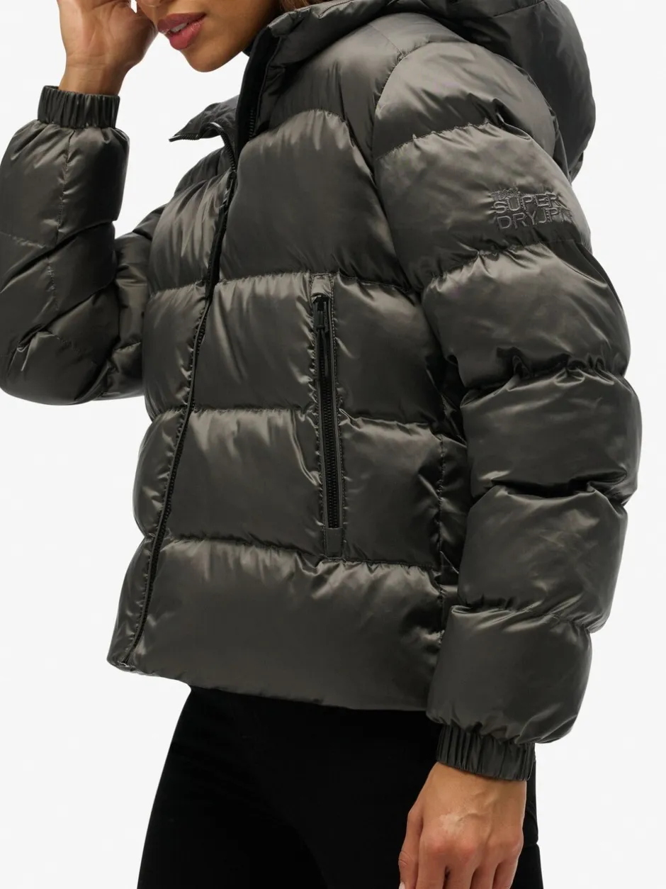 Jassen En Jacks*Superdry - luxe sport pufferjack met capuchon Zwart