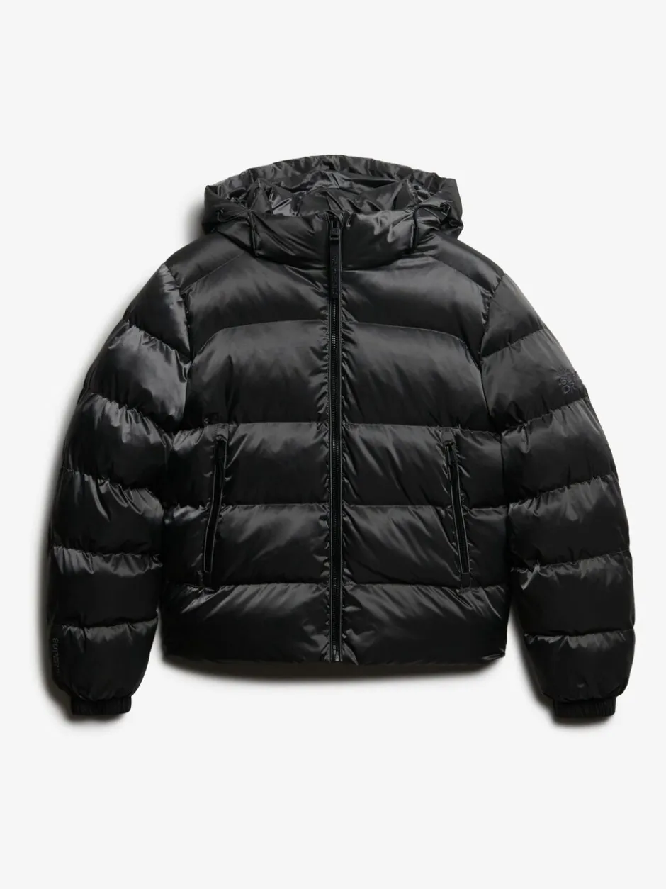Jassen En Jacks*Superdry - luxe sport pufferjack met capuchon Zwart