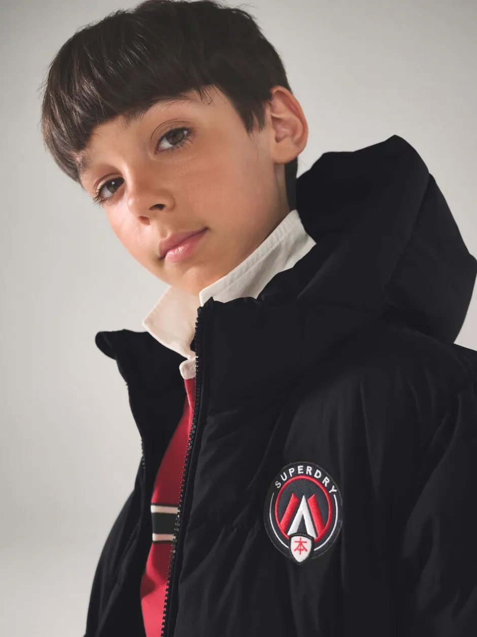 Jassen, Jacks En Kinderwagenpakjes|Schoolkleding|Superdry - Sports pufferjas Zwart