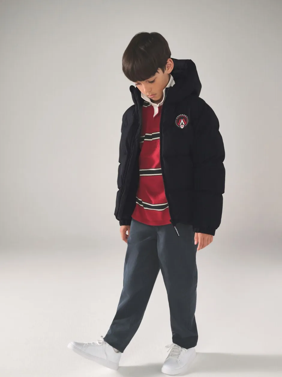 Jassen, Jacks En Kinderwagenpakjes|Schoolkleding|Superdry - Sports pufferjas Zwart