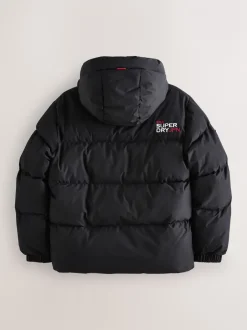 Jassen, Jacks En Kinderwagenpakjes|Schoolkleding|Superdry - Sports pufferjas Zwart
