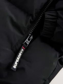 Jassen, Jacks En Kinderwagenpakjes|Schoolkleding|Superdry - Sports pufferjas Zwart