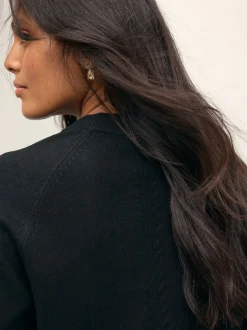 Gebreide Kleding|Next Zwart - Superzachte trui met ronde hals en lange mouwen