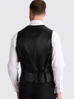 Vesten|MOSS - Tailored - Stretch Suit Waistcoat Zwart