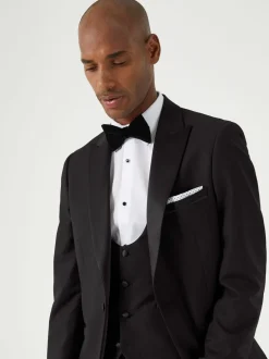 Smokings En Feestkleding|Skopes Zwart - Tailored - Sinatra fit diner kostuumjasje