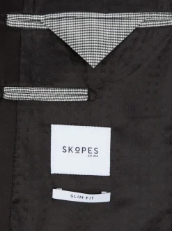 Smokings En Feestkleding|Skopes Zwart - Tailored - Sinatra fit diner kostuumjasje