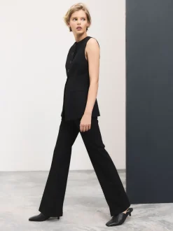 Kostuums En Werkkleding|Broeken*Next - Tailored Bootcut Trousers With Wool Zwart