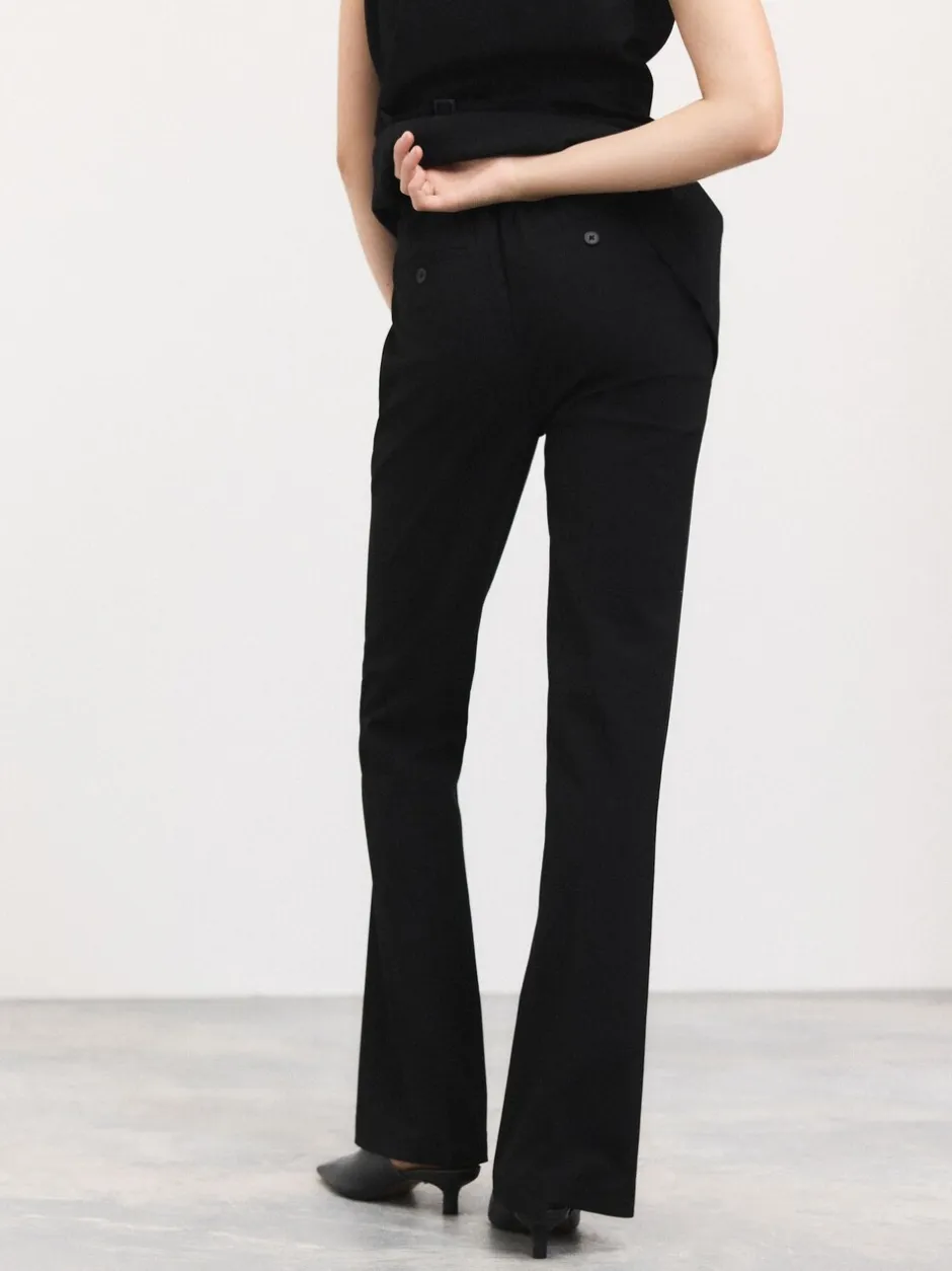Kostuums En Werkkleding|Broeken*Next - Tailored Bootcut Trousers With Wool Zwart