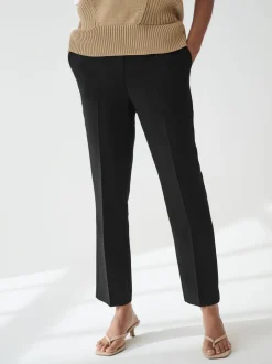 Kostuums En Werkkleding*Next Zwart - Tailored Elasticated Back Straight Leg Trousers