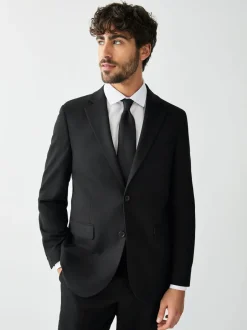 Blazers En Business-Jasjes|Pakken|Next - Tailored fit - Kostuum met textuur: colbert Zwart