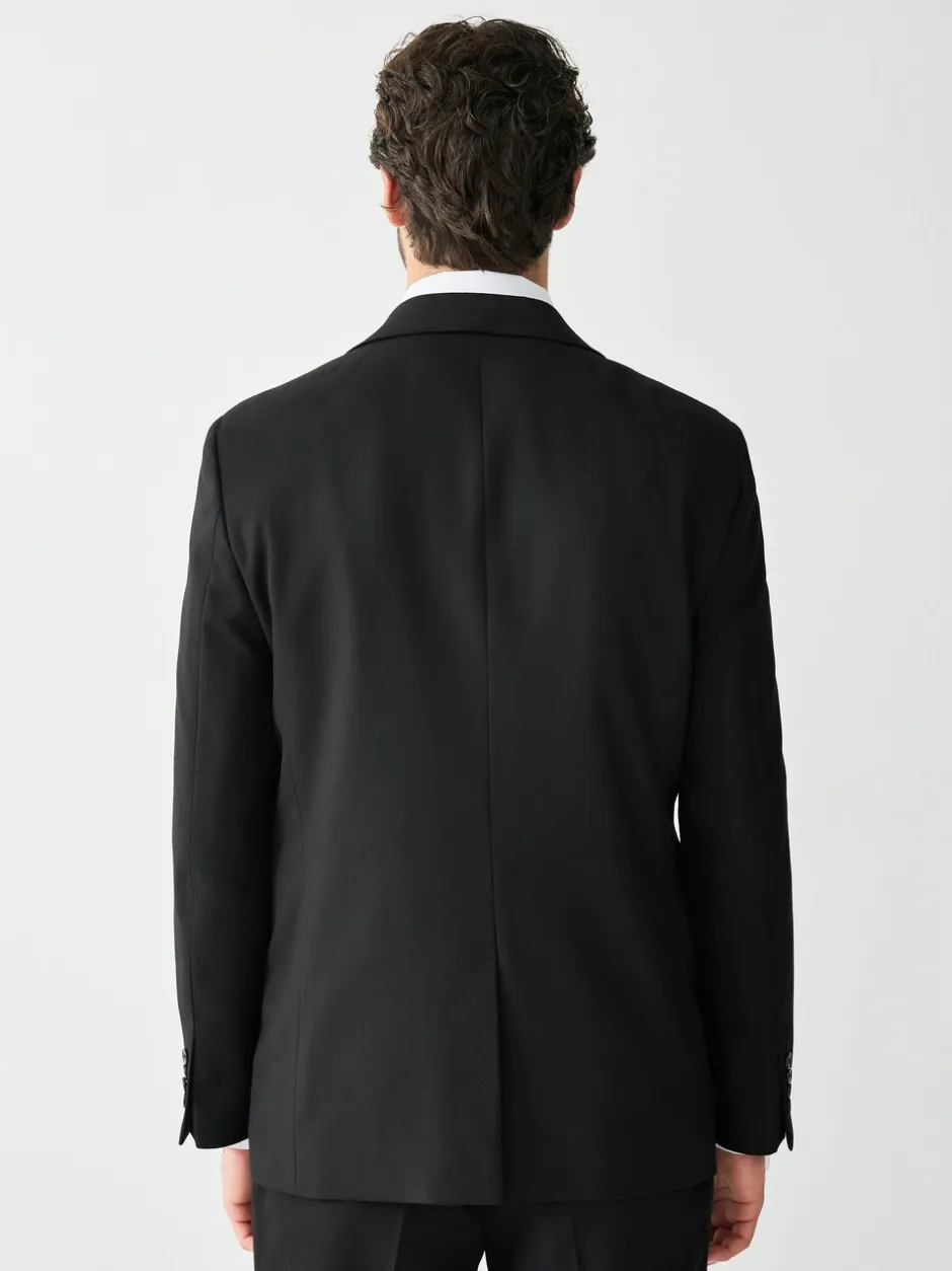 Blazers En Business-Jasjes|Pakken|Next - Tailored fit - Kostuum met textuur: colbert Zwart
