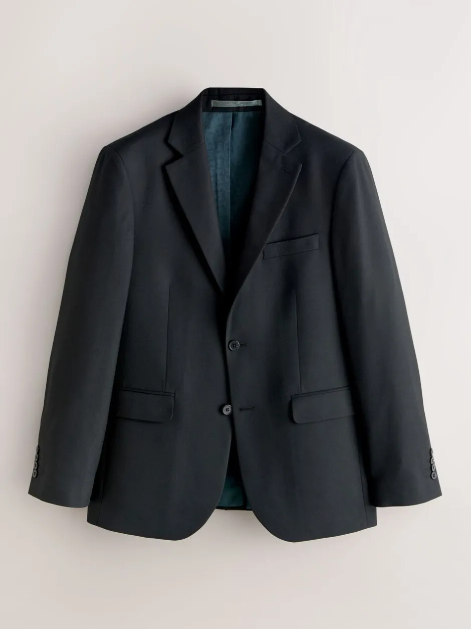 Blazers En Business-Jasjes|Pakken|Next - Tailored fit - Kostuum met textuur: colbert Zwart