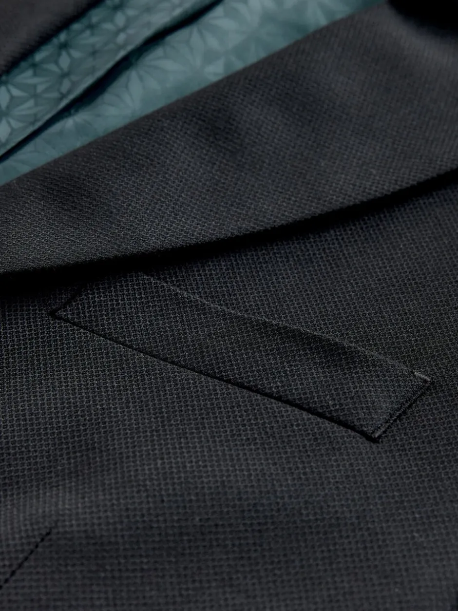 Blazers En Business-Jasjes|Pakken|Next - Tailored fit - Kostuum met textuur: colbert Zwart
