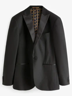 Smokings En Feestkleding|Blazers En Business-Jasjes|Next Zwart - Tailored fit - Smoking: colbert