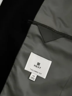 Pakken*Next Zwart - Tailored fit - Tailored Fit Wool Blend Motionflex Suit Jacket