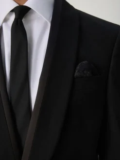 Smokings En Feestkleding|Next Zwart - Tailored Fit Tuxedo Suit Jacket