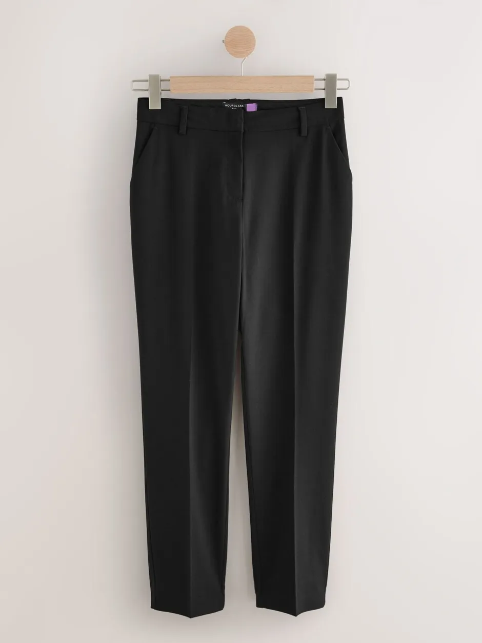 Kostuums En Werkkleding|Next - Tailored Hourglass Slim Trousers with Wool Zwart