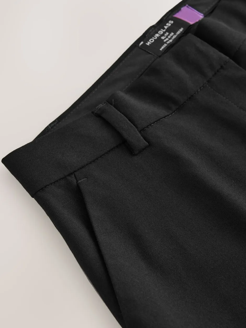 Kostuums En Werkkleding|Next - Tailored Hourglass Slim Trousers with Wool Zwart