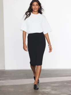 Kostuums En Werkkleding*Next - Tailored Pencil Skirt With Wool Zwart