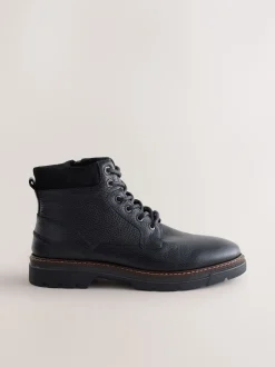 Boots*Next - Tall Leather Zip-Up Boots Zwart