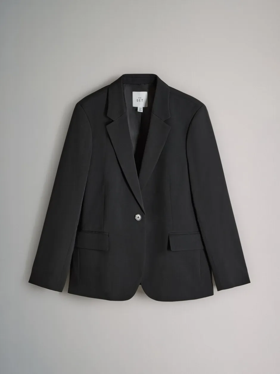 Kostuums En Werkkleding|The Set - Single Breasted Blazer Zwart