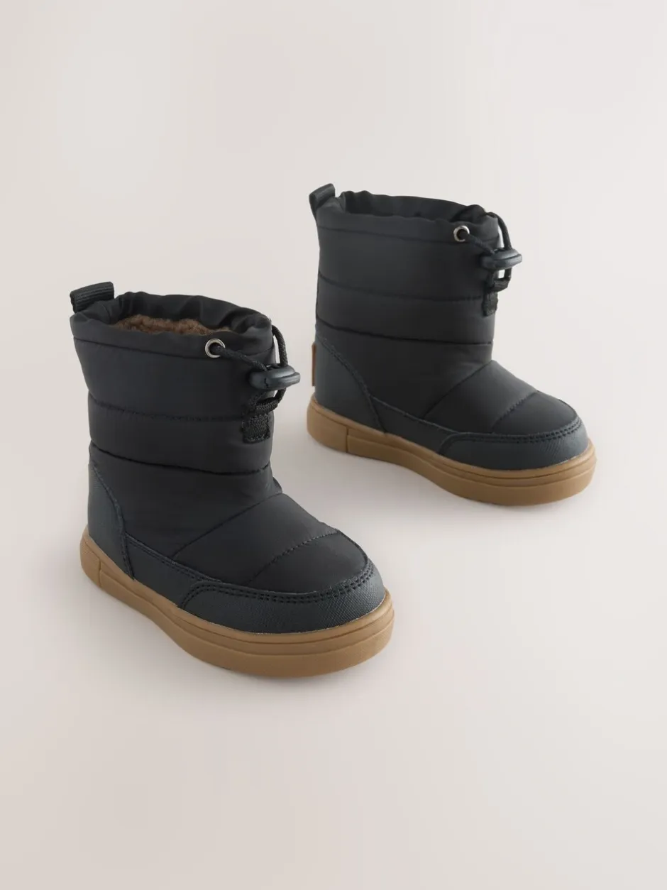 Boots|Next Zwart - Thermal Thinsulate™ gevoerde doorgestikte waterbestendige laarzen