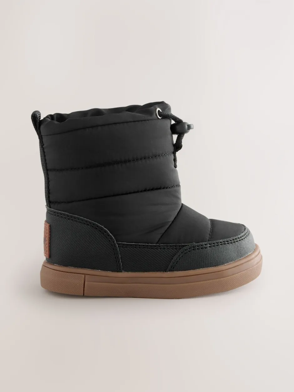 Boots|Next Zwart - Thermal Thinsulate™ gevoerde doorgestikte waterbestendige laarzen