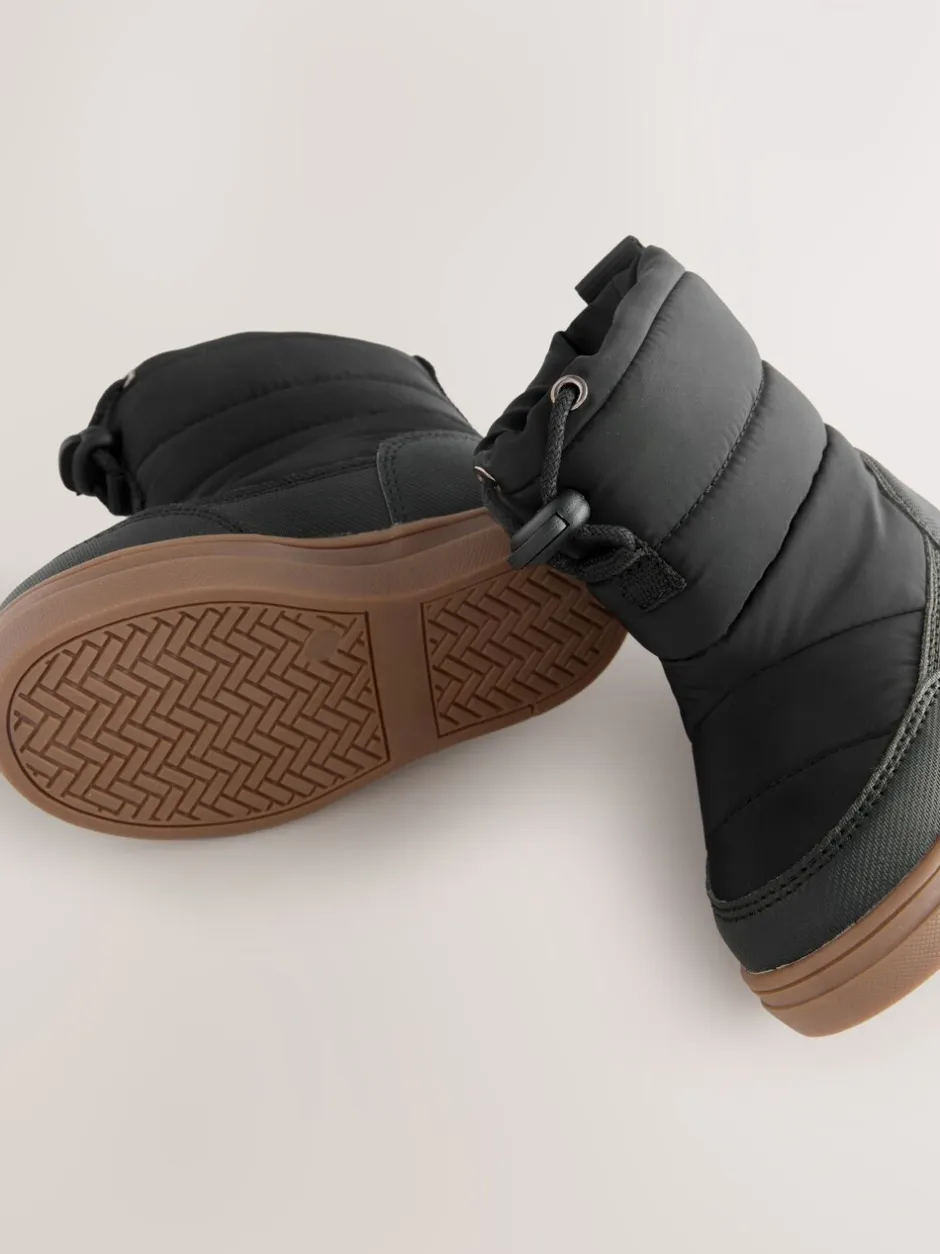 Boots|Next Zwart - Thermal Thinsulate™ gevoerde doorgestikte waterbestendige laarzen